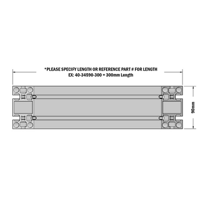 40-34590-1 MODULAR SOLUTIONS ALUMINUM GUSSET<br>45MM X 90MM STRENGTHING ELEMENT CUT AT A 45 DEG ANGLE THAT CREATES STURDIER 90DEG CONNECTIONS 360MM